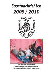 Sportnachrichten 2009-2010 - SV Schwarz-Weiss Westerrade