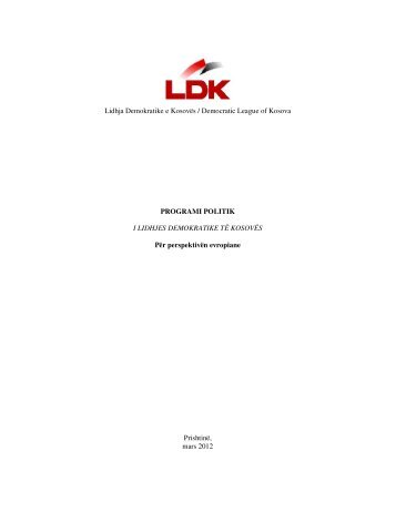 Programi i Lidhjes Demokratike të Kosovës - LDK
