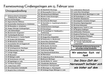 Aufstellung als PDF - Narrenzunft Grossengstingen