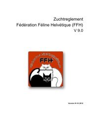 Zuchtreglement Fédération Féline Helvétique (FFH)