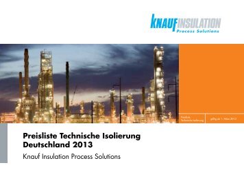 Preisliste Technische Isolierung Deutschland 2013 - intratec