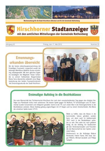 Ausgabe Nr. 20 vom 17. Mai 2013 - Hirschhorn