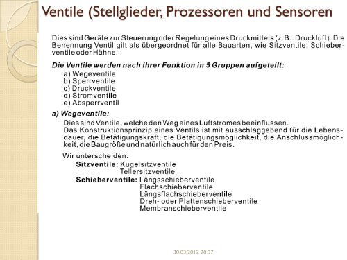 Lösungen pneumatische Steuerungen