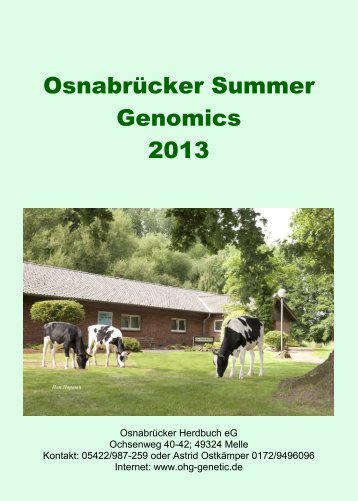 Osnabrücker Summer Genomics 2013 - Osnabrücker Herdbuch eG