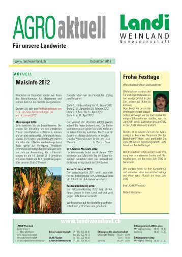 Maisinfo 2012 - LANDI Weinland