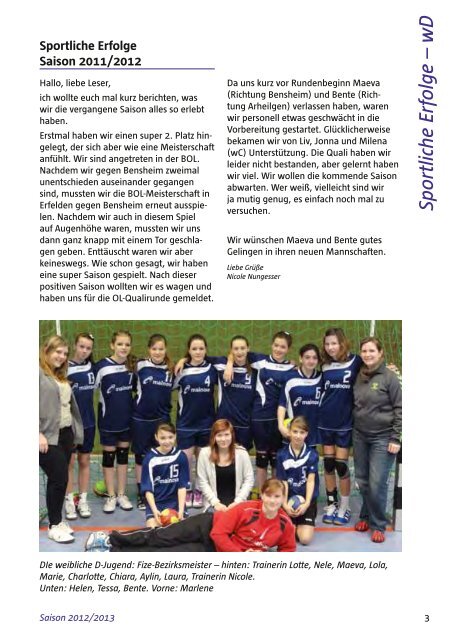 Saisonheft 2012/2013 - TGB Handball