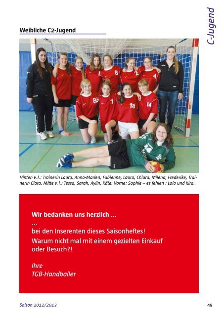 Saisonheft 2012/2013 - TGB Handball