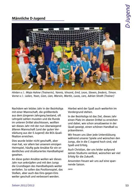 Saisonheft 2012/2013 - TGB Handball