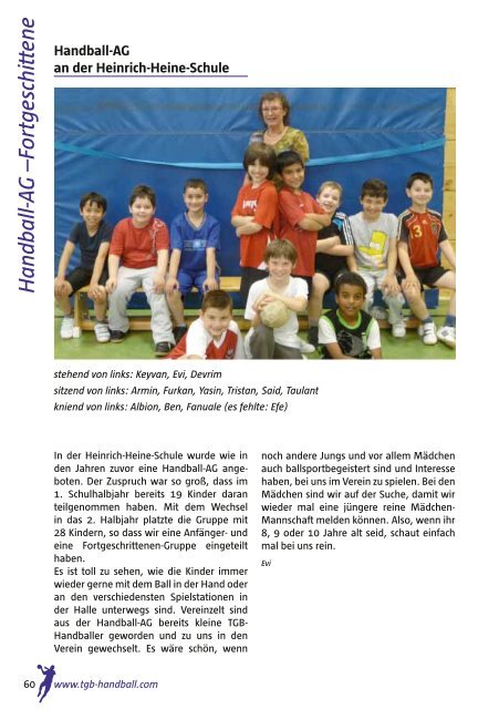 Saisonheft 2012/2013 - TGB Handball