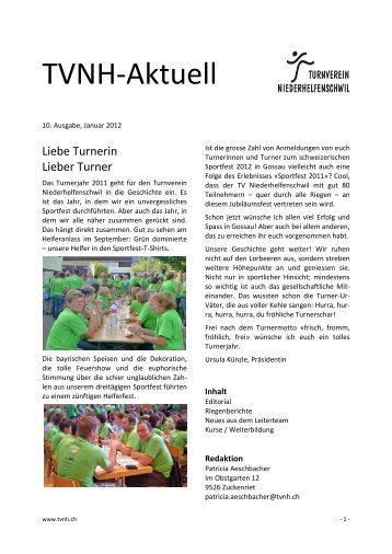 TVNH-Aktuell 10, Jan. 2012 - Turnverein Niederhelfenschwil