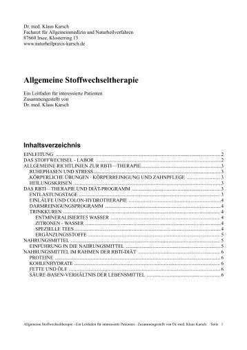 Allgemeine Stoffwechseltherapie - naturheilpraxis-karsch.de