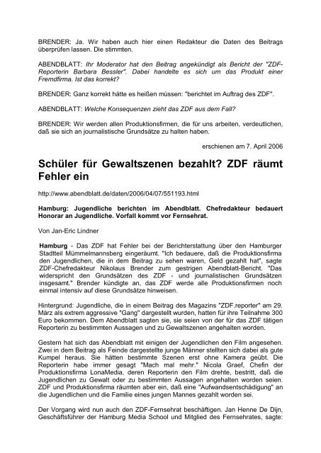 finden Sie den Pressespiegel im PDF-Format - Michael Ostendorf