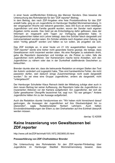 finden Sie den Pressespiegel im PDF-Format - Michael Ostendorf