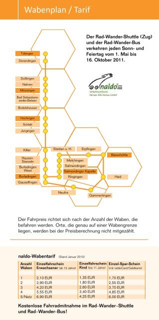 Wabenplan / Tarif Fahrpl