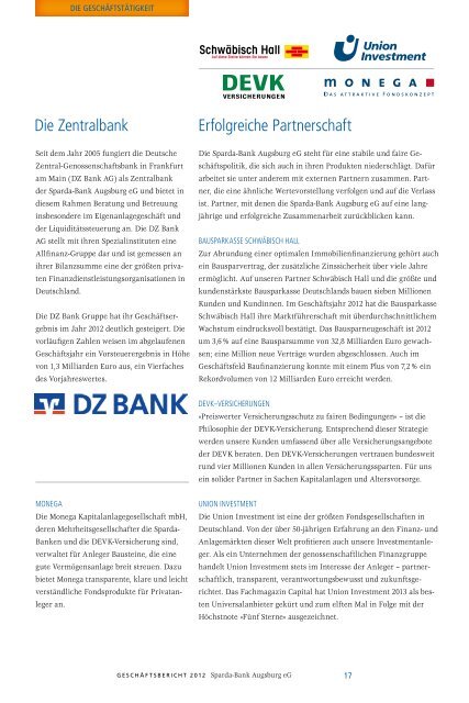 Unser Geschäftsbericht 2012 - Sparda-Bank Augsburg eG