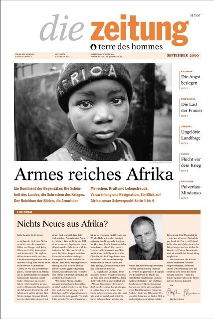 terre des hommes (Hg.): die zeitung. Armes reiches Afrika. 2000