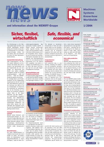 Safe, flexible, and economical - Maschinenfabrik NIEHOFF GmbH ...