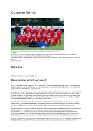 C-Junioren 2011/12 Kreisliga Kreismeisterschaft verpasst! - beim FC ...