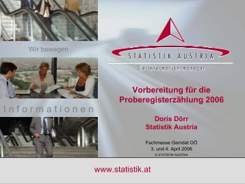 Auflösung der Klärungsadressen im ZMR - Statistik Austria