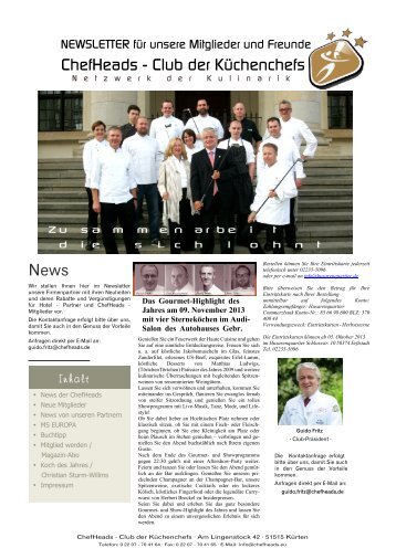 ChefHeads - Club der Küchenchefs News