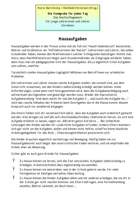 Hausaufgaben Grundschule St Julian