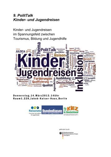 9. PolitTalk Kinder- und Jugendreisen - BundesForum Kinder- und ...