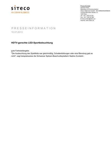PDF - Siteco Österreich GmbH
