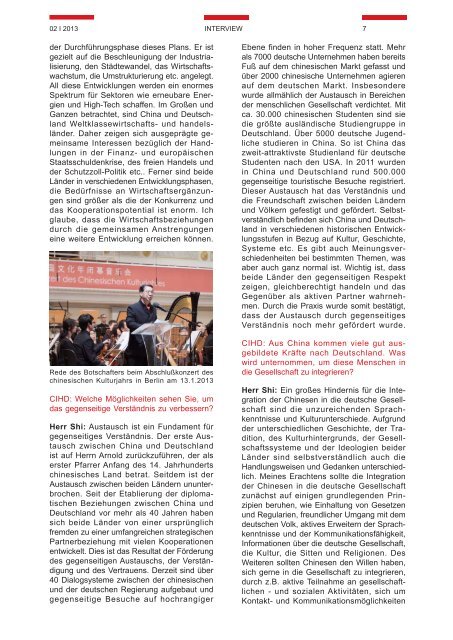CIHD Magazin 19 02/2013 - Chinesischer Industrie- und ...