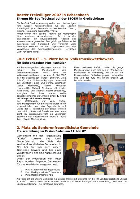 Gemeindejournal Nr. 70 Okt . 2007 (0 bytes) - Marktgemeinde ...