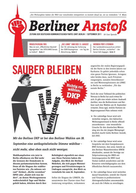 BERLlN - Berliner Anstoß - DKP Berlin