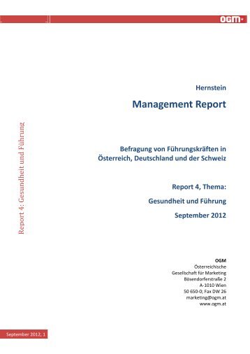 Hernstein Management Report - Health@Work