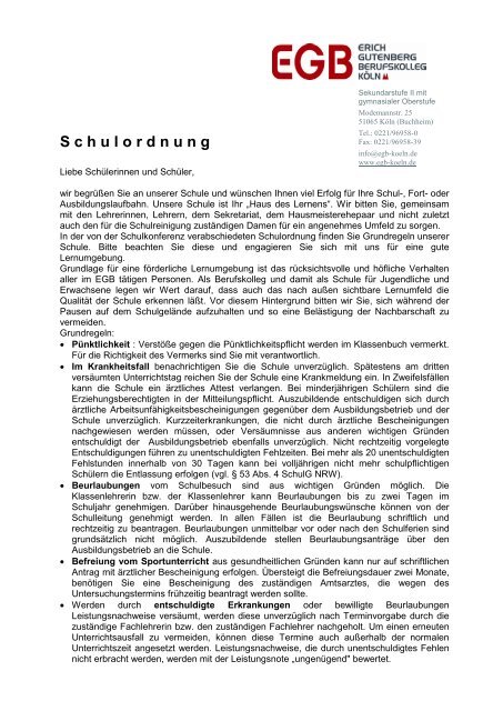 Schulordnung