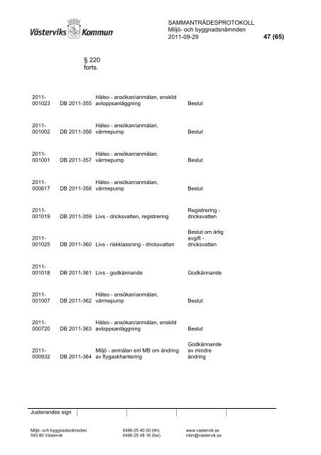 Protokoll september (pdf) - Västerviks kommun