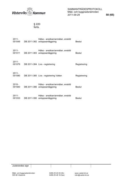 Protokoll september (pdf) - Västerviks kommun