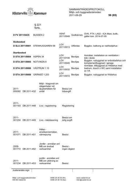 Protokoll september (pdf) - Västerviks kommun