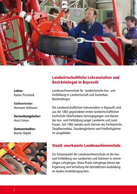 Landwirtschaftliche Lehranstalten - Bezirk Oberfranken