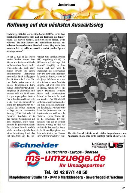 Das Programmheft des Spiels - Handball-Club Leipzig e.V.