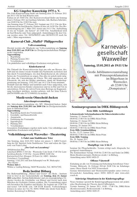 Ausgabe 02 - Verbandsgemeinde Arzfeld