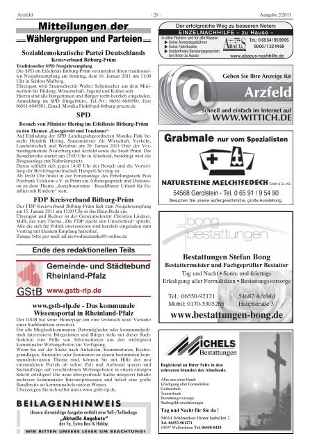 Ausgabe 02 - Verbandsgemeinde Arzfeld
