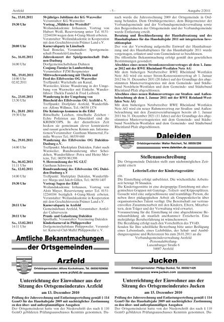 Ausgabe 02 - Verbandsgemeinde Arzfeld