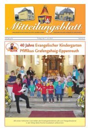 40 Jahre Evangelischer Kindergarten Pfiffikus Grafengehaig ...