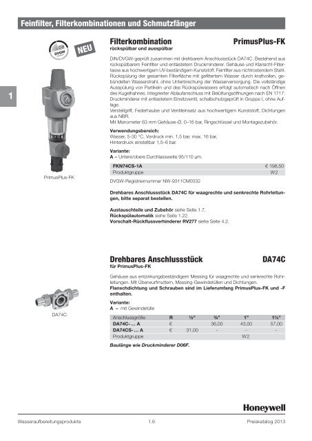 Preiskatalog 2013 - Wasser