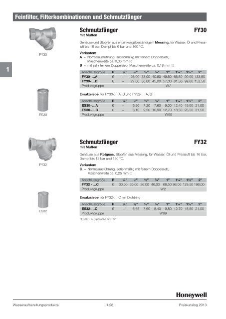 Preiskatalog 2013 - Wasser