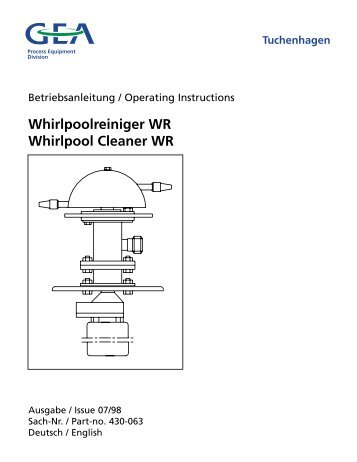 Whirlpoolreiniger WR Whirlpool Cleaner WR - ExtraNet - GEA ...