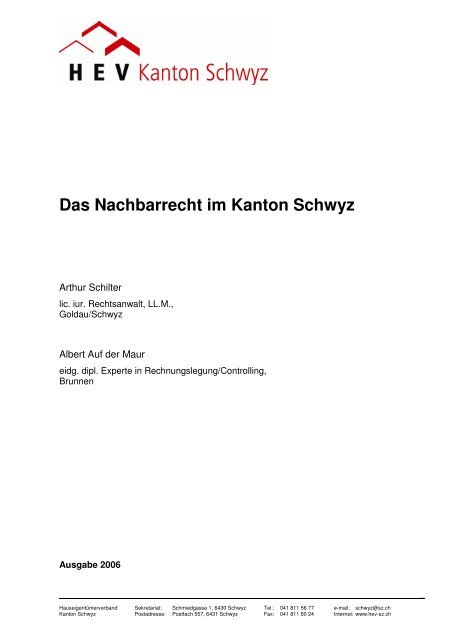 2005.12.06 Nachbarrecht - HEV Kanton Schwyz