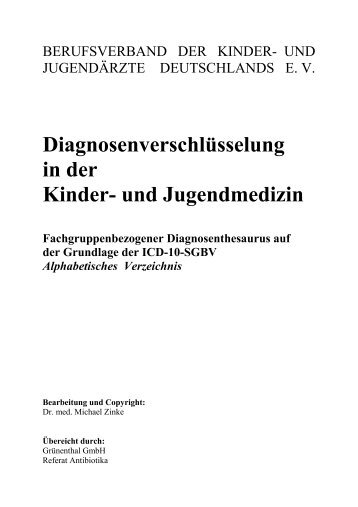 Diagnosenverschlüsselung in der Kinder- und Jugendmedizin