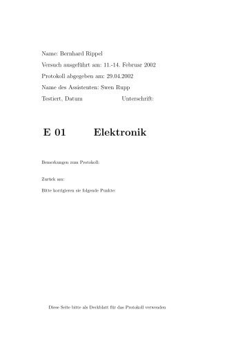 E01 Elektronik