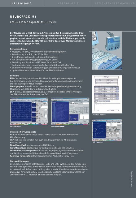 NEUROPACK M1 EMG/EP Messplatz MEB-9200
