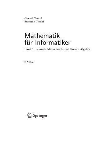 Mathematik für Informatiker 1 - an der Fakultät für Mathematik ...