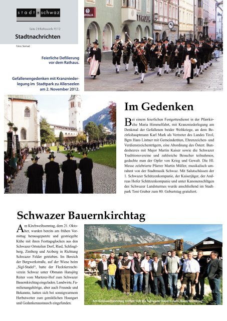 PDF Rathausinfo Nr. 9/2012 - Schwaz